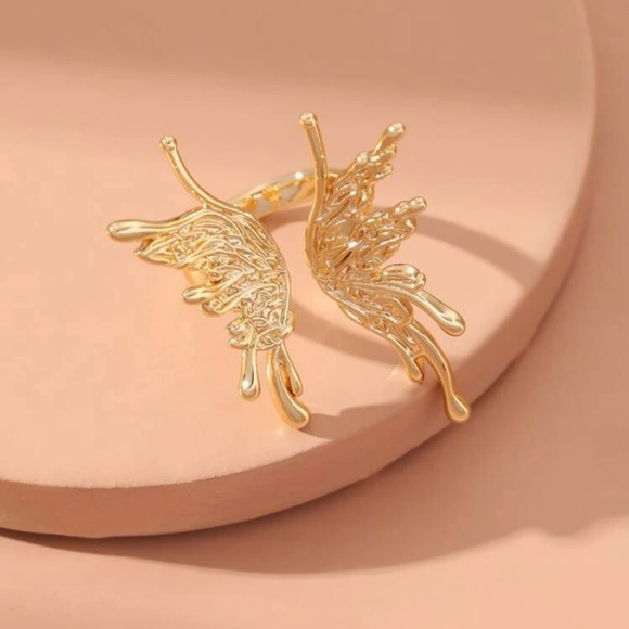 Boho Fairycore Pixie Butterfly Statement Ring - Picture 3 of 8